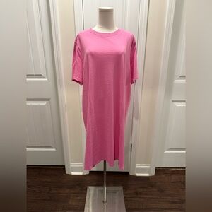 Old Navy Pink Short Sleeve Mini T-Shirt Dress